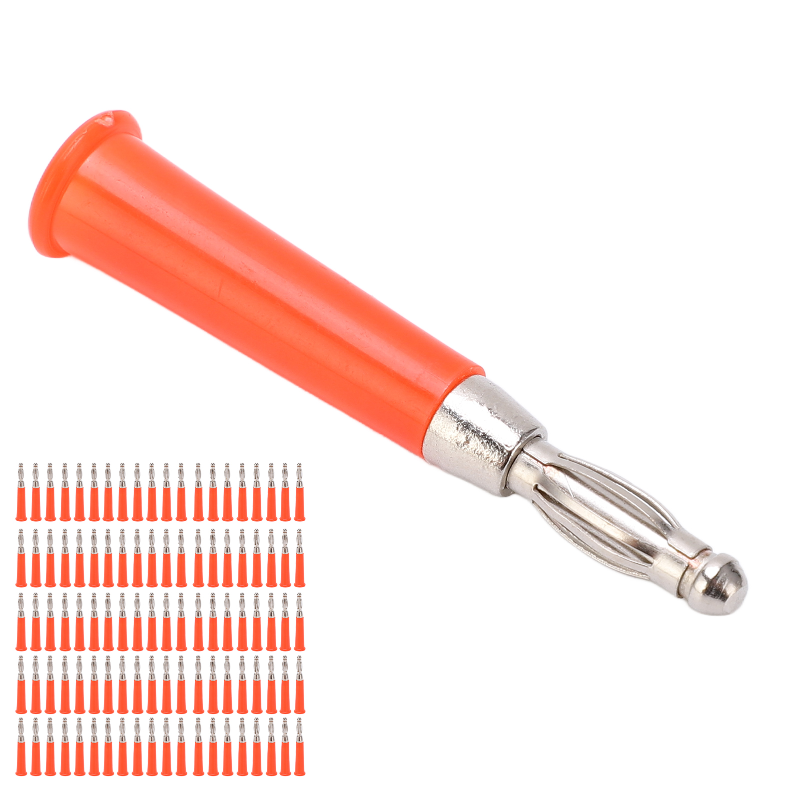 Satz Mit 100 4 Mm Bananensteckern Zum Schweißen, Zubehör Für Maschinen Und Geräte (j.10010, Rot).