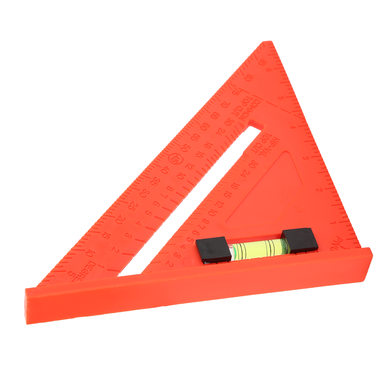 18 Cm (7 Zoll) Langes, 45 Grad Dreieckiges Quadrat Aus Rotem Kunststoff, Messwerkzeug Für Die Holzbearbeitung, Ideal Für Schreiner.