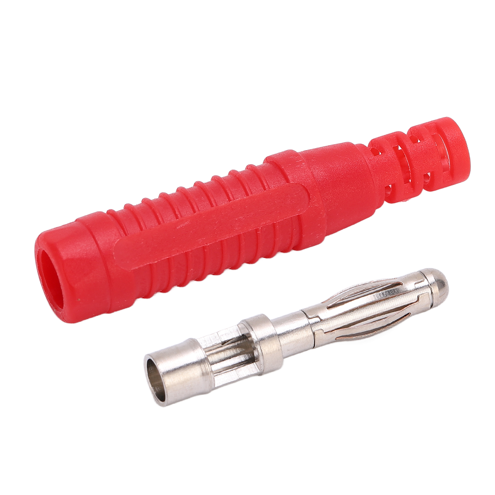 Packung Mit 10 Roten Bananensteckern Aus Kupfermetall, 4 Mm Stecker Mit Gehäuse Für Testgeräte (rot)