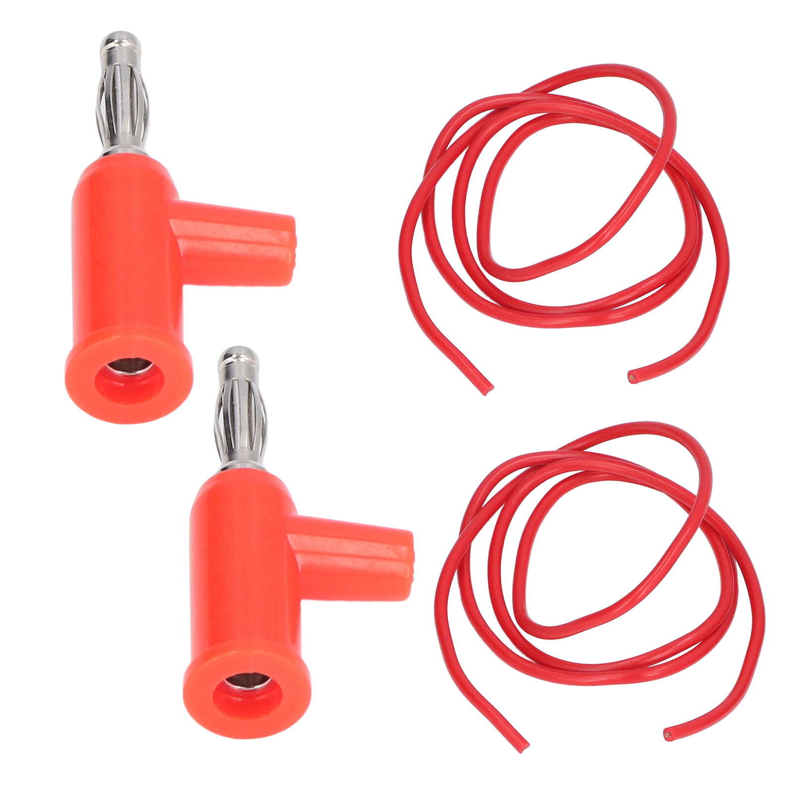 Satz Mit 10 Messleitungen Mit 4-mm-bananensteckern, 1 Mm² Querschnitt, Für Elektrische Prüfungen, Rot