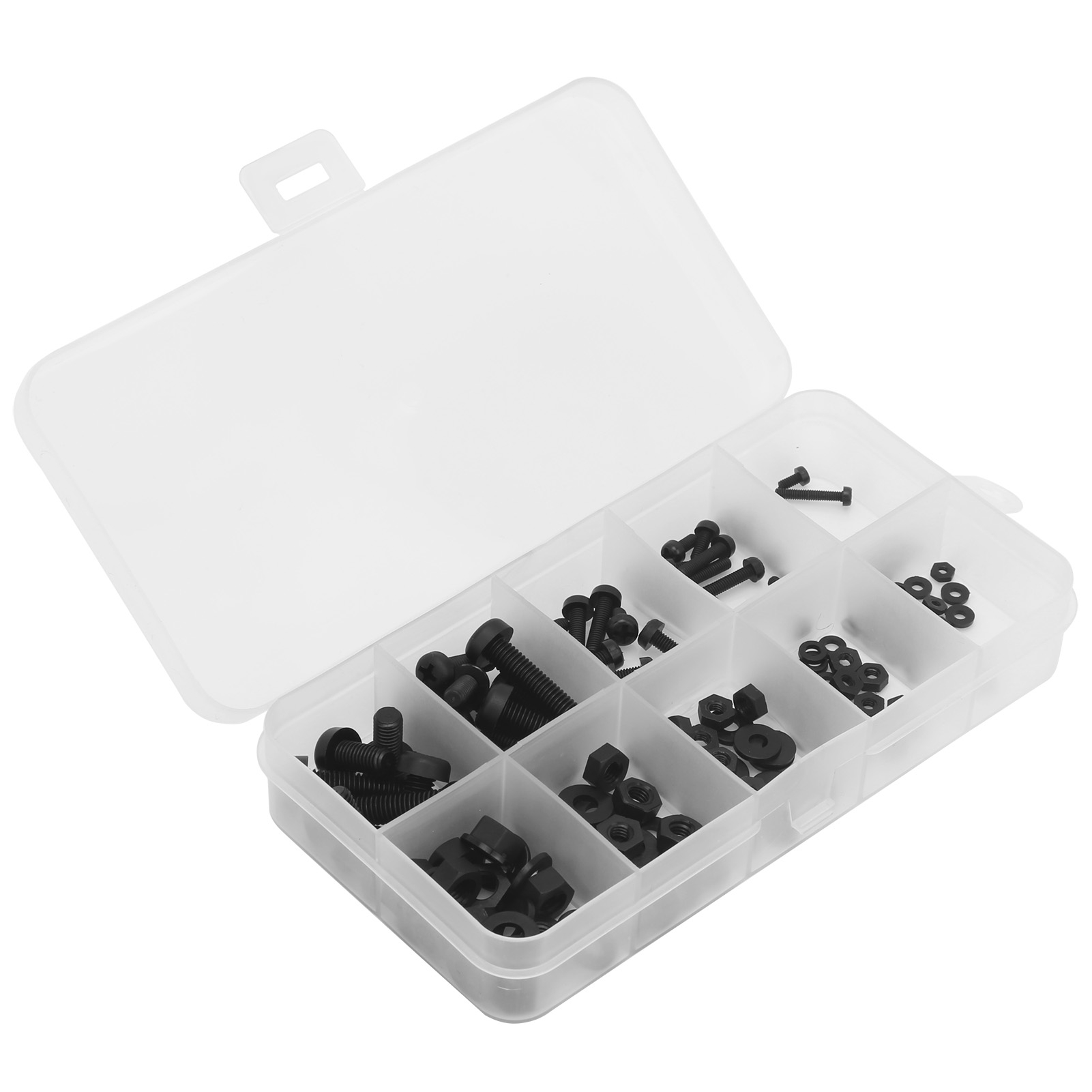 Set Mit 150 Isolierten Schwarzen Nylonschrauben Für Elektronische Bauteile (m2, M2,5, M3, M4, M5)