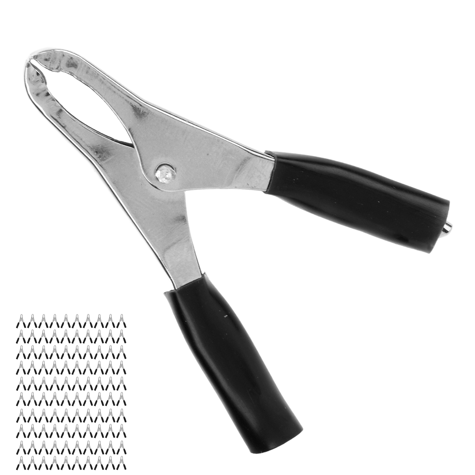Packung Mit 100 Hochpräzisen, Isolierten 20a-klemmen, Optimale Elastizität, Pvc-isolierhülse Für Experimentelle Messleitungen, Schwarz.