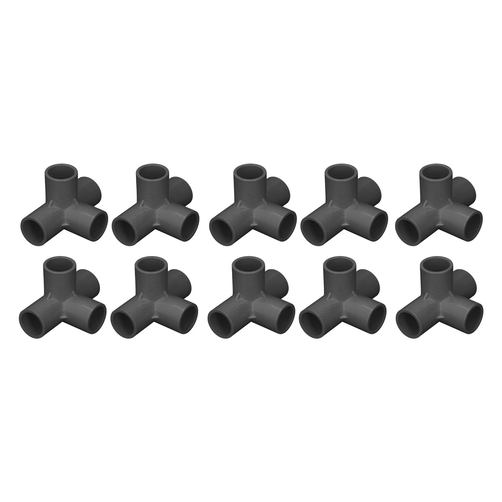 Packung Mit 10 Pvc-rohrverbindungsstücken (0,8 Zoll), 4-wege-winkel, Zum Verbinden Von Möbeln Und Zelten, Schwarz