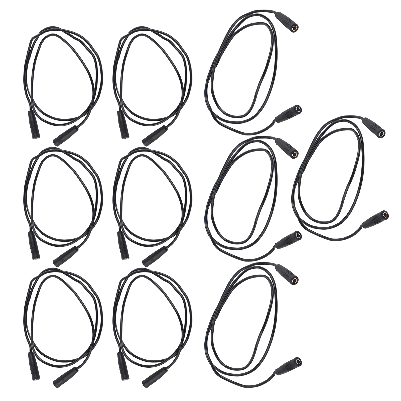 Packung Mit 10 Messleitungen Mit 4 Mm Bananensteckern (weiblich), 0,75 Mm² Querschnitt, Referenz J.70029, Schwarz.