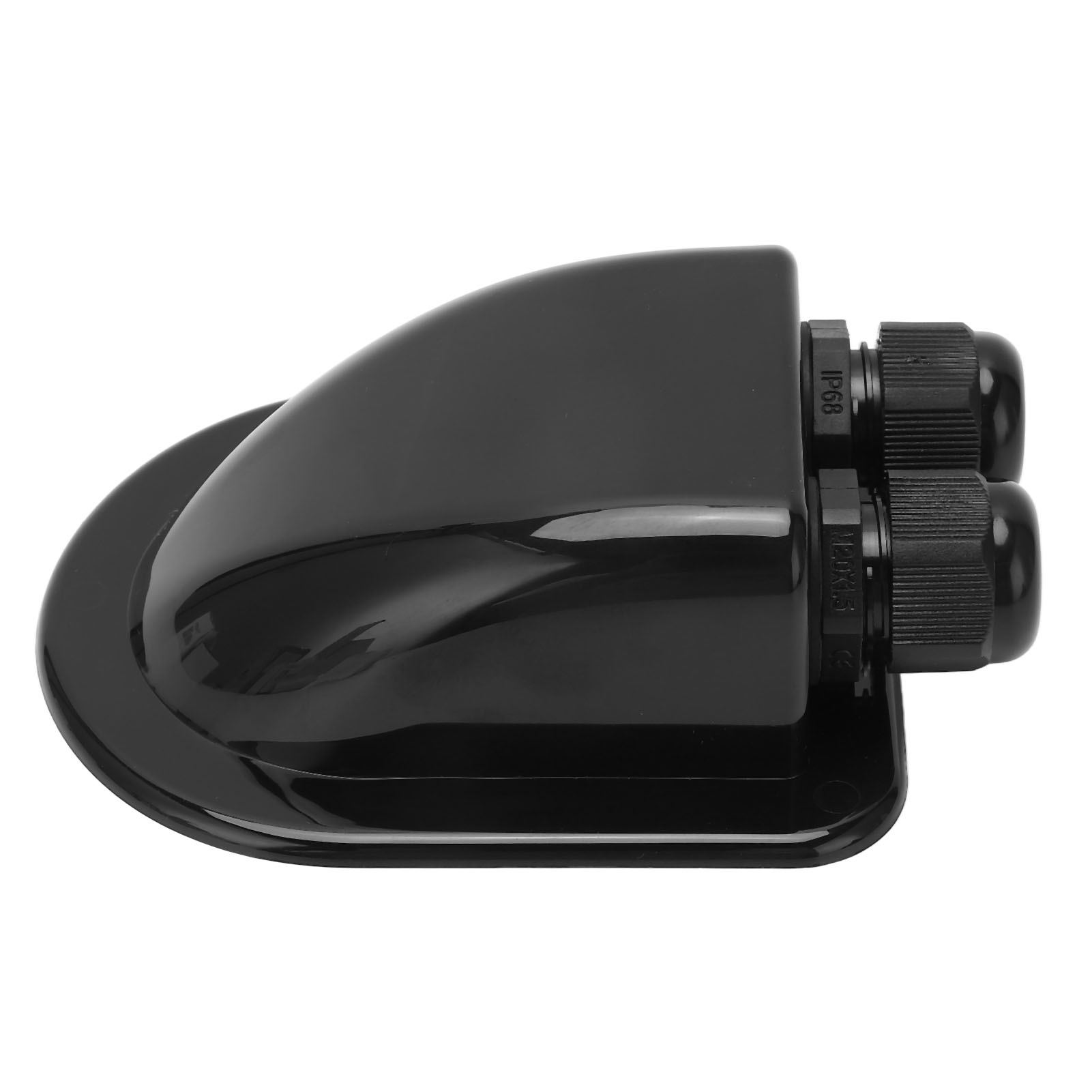 Ip68 Wasserdichte Doppeleinführungs-solarkabelverschraubung, Schwarze Abs-montagebox, Zubehör Für Wohnmobile Und Yachten