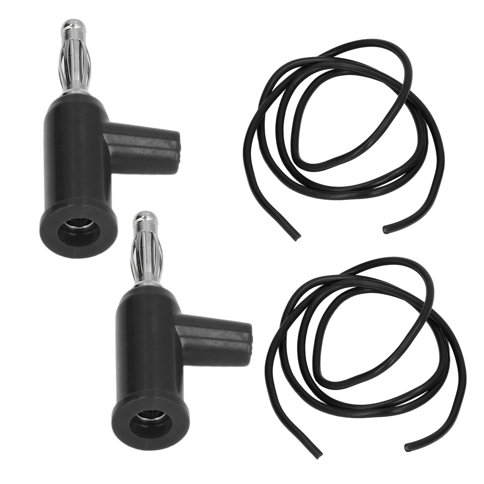 Satz Mit 10 Messleitungen Mit 4-mm-bananensteckern, 1 Mm² Querschnitt, Für Elektrische Prüfungen, Schwarz