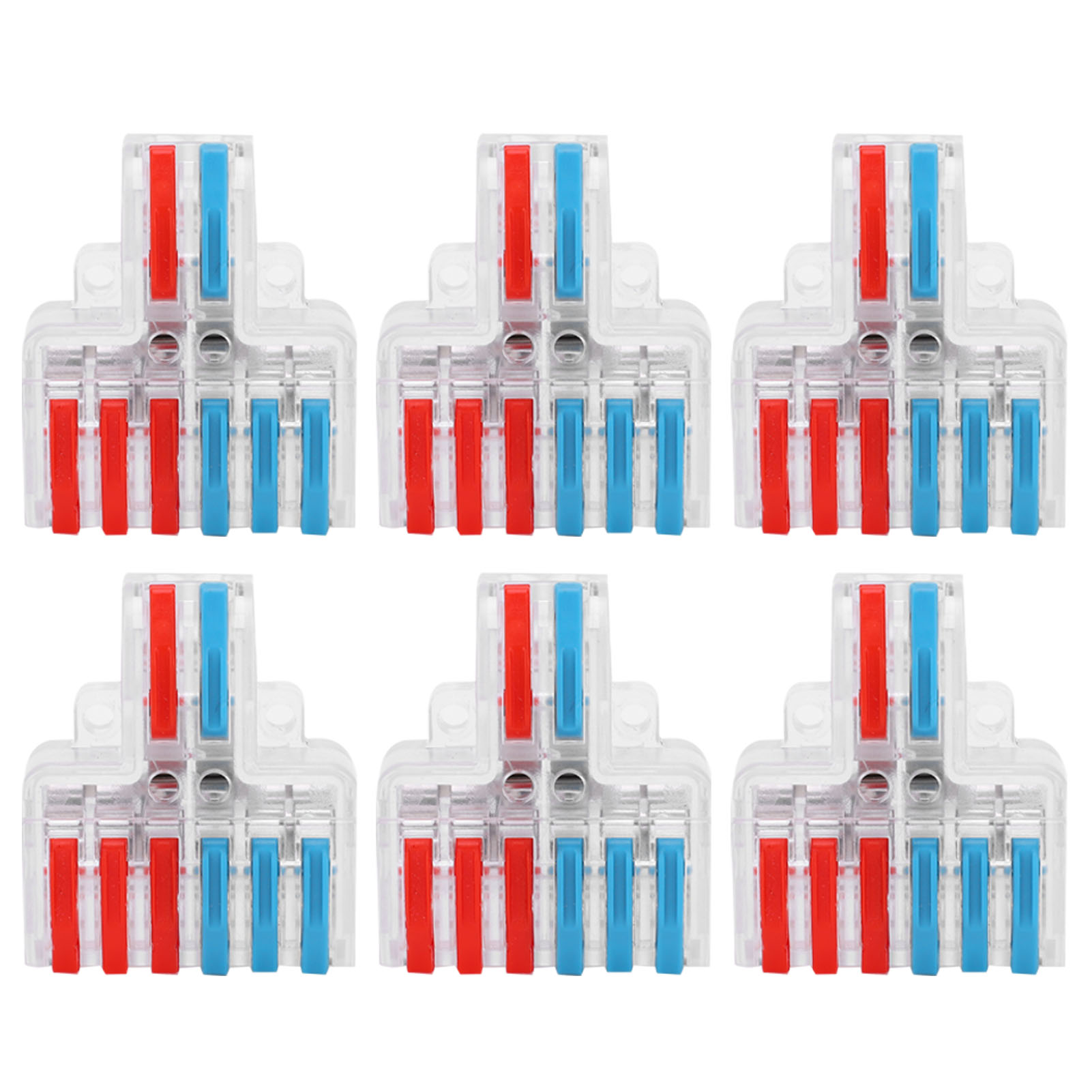 Packung Mit 10 Schnellanschluss-klemmenblöcken, 2 Eingänge, 6 Ausgänge, Lt-623, Transparent