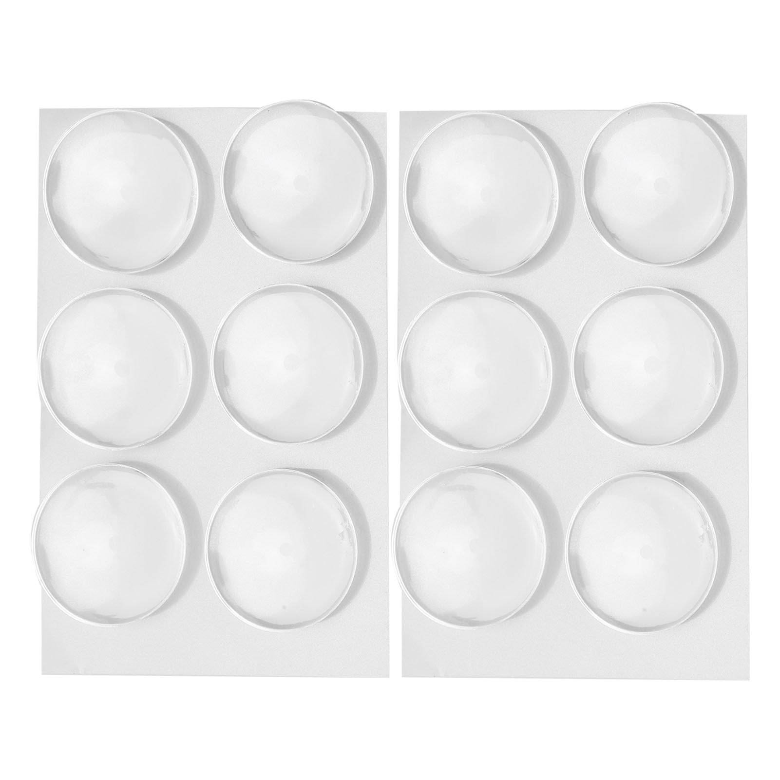 Packung Mit 12 Türstoppern, Wandschutz, 40 Mm Durchmesser, Transparent, Rund, Flexibel Und Widerstandsfähig, Aus Pu, Für Türgriffe.
