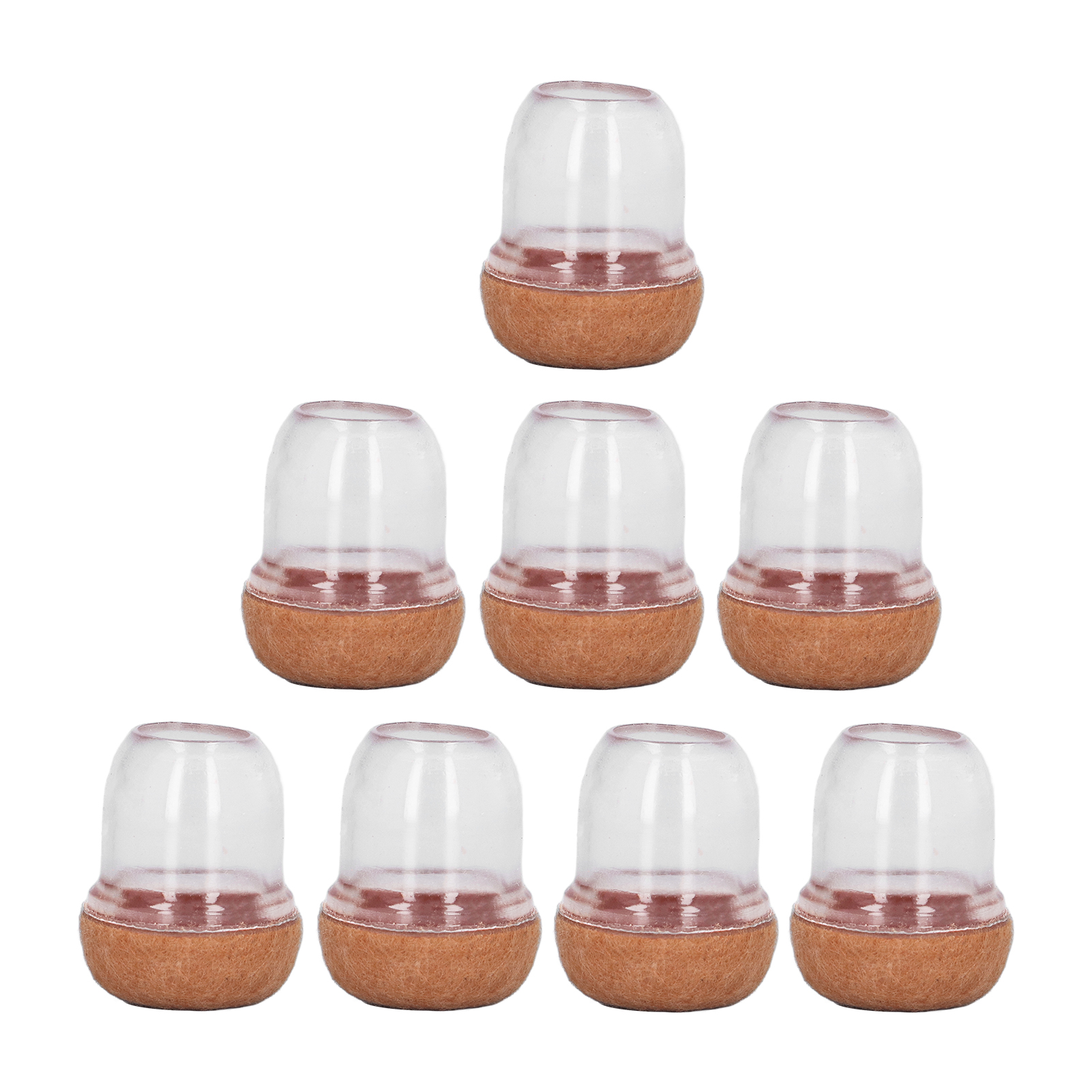 Set Mit 8 Stuhl-, Hocker- Und Tischfüßen, Geräuschlos, Dick, Transparent Und Rund.