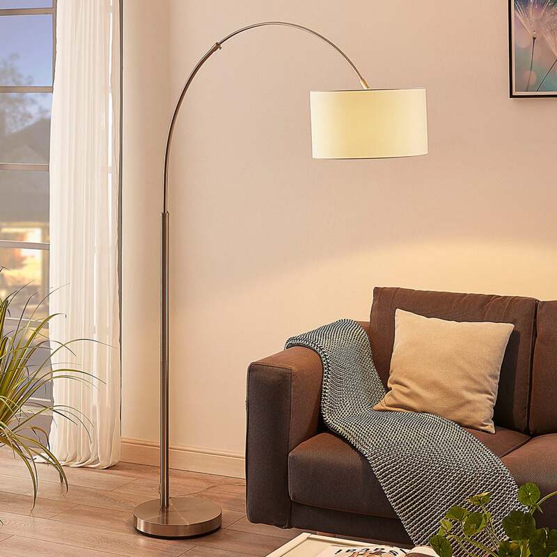 [gebraucht] B-ware Lindby Stehleuchte Bogenleuchte Railyn Led Lampe Leuchte Warmweiß 200cm Weiß