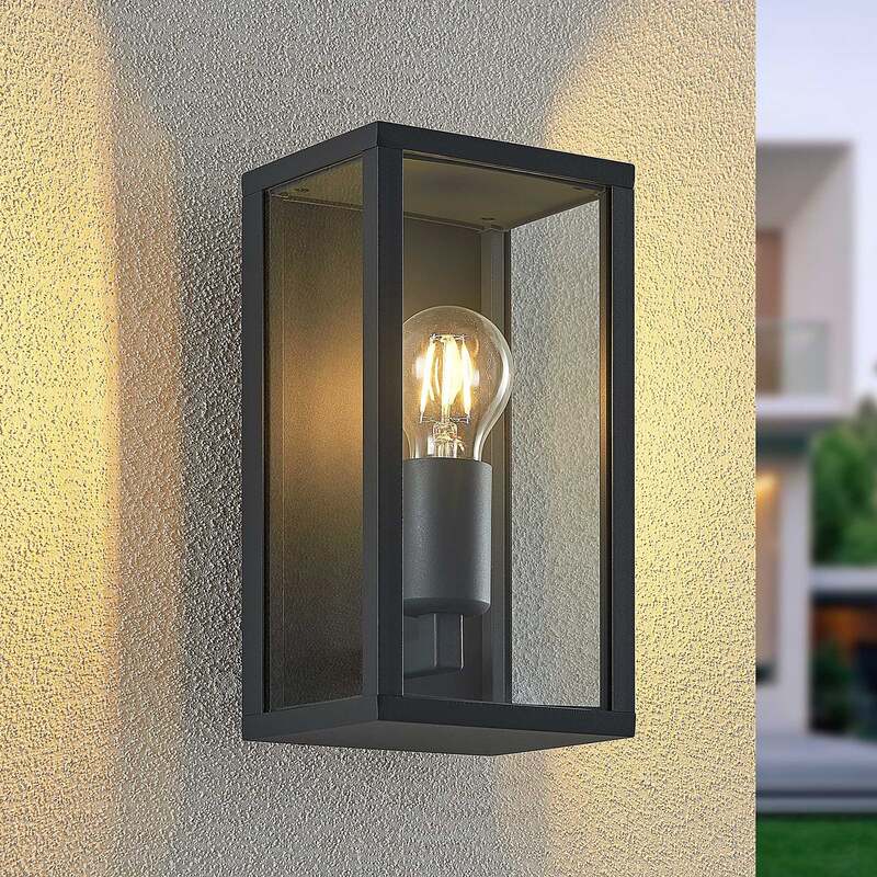 [gebraucht] B-ware Lindby Außenwandleuchte Peldar Led Gartenlampe Anthrazit 26cm Dimmbar Ip44