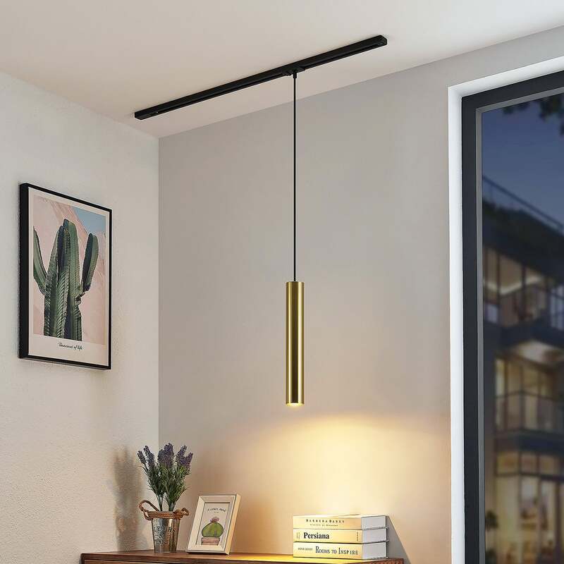 [gebraucht] B-ware Lindby Pendelleuchte Hängelampe Linaro Deckenlampe Schwarz/gold 40 Cm