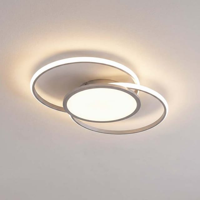 [gebraucht] B-ware Lucande Deckenlampe Senne Led Dimmbar Cct Wandleuchte Silber Aluminium Eisen