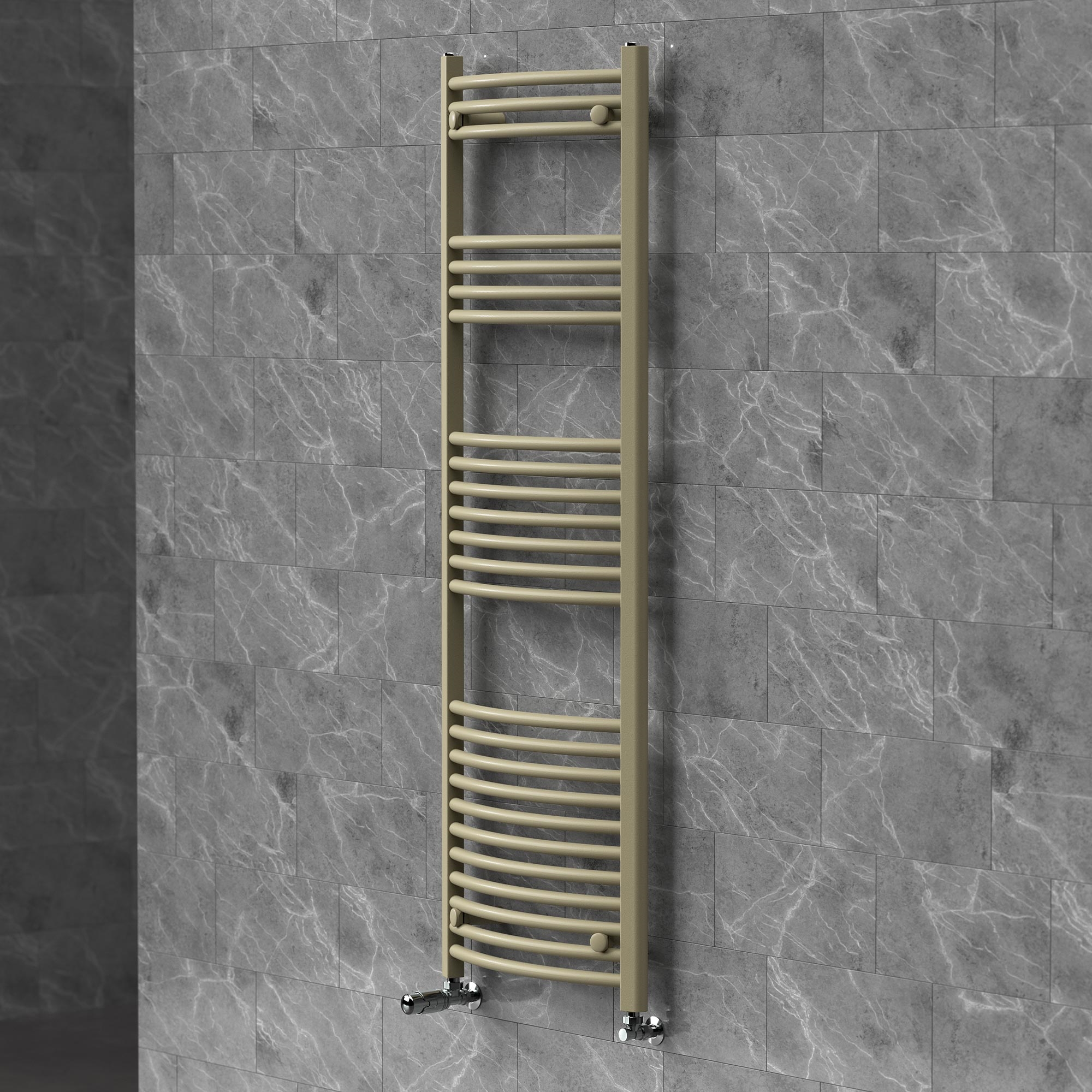 Luxebath Handtuchheizkörper 500x1500 Mm Badheizkörper Mit Thermostatventil