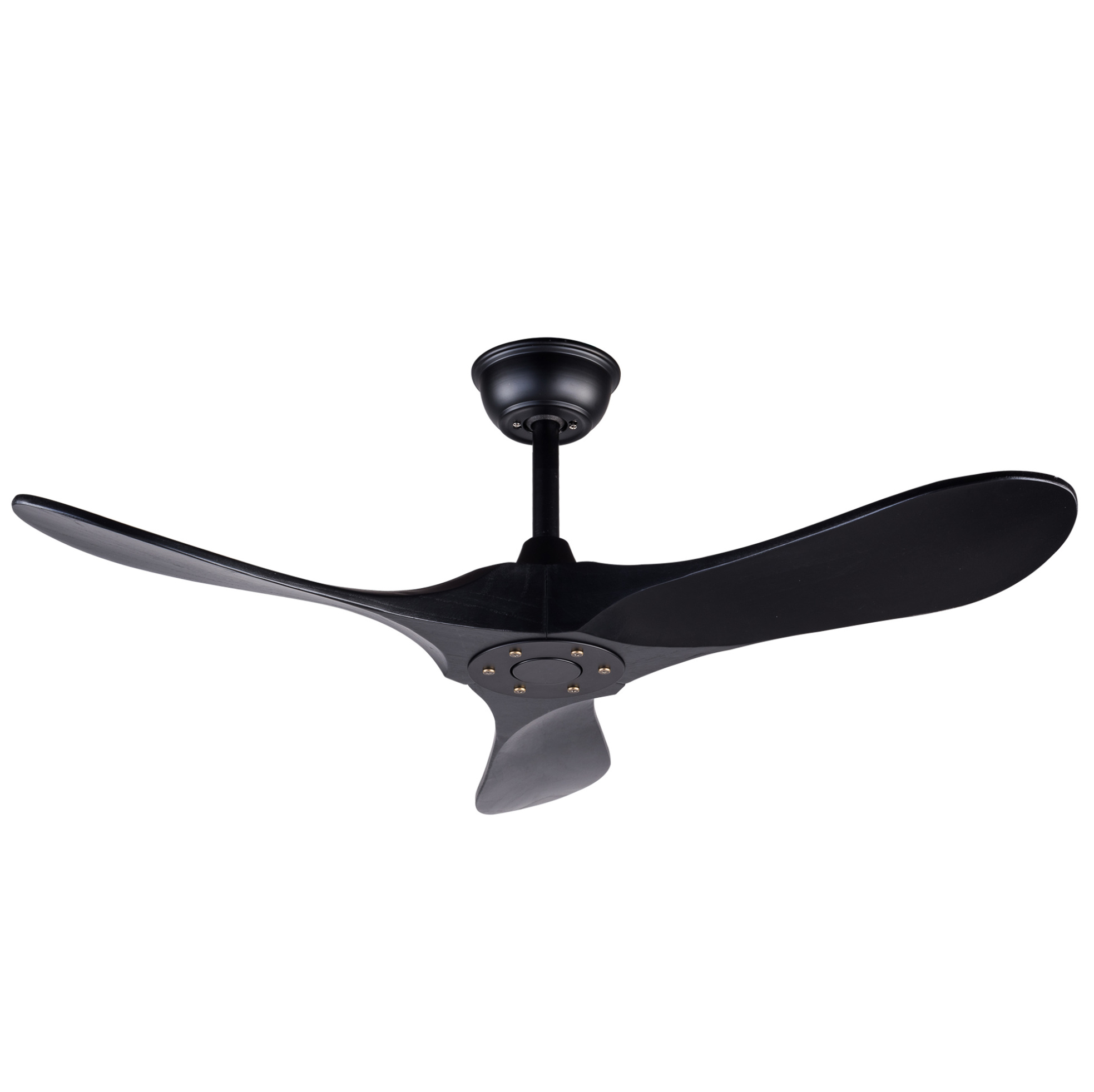 Deckenventilator 106,6x106,6x26,4 Cm, Schwarz, Holz, 6 Geschwindigkeiten – Meubliv