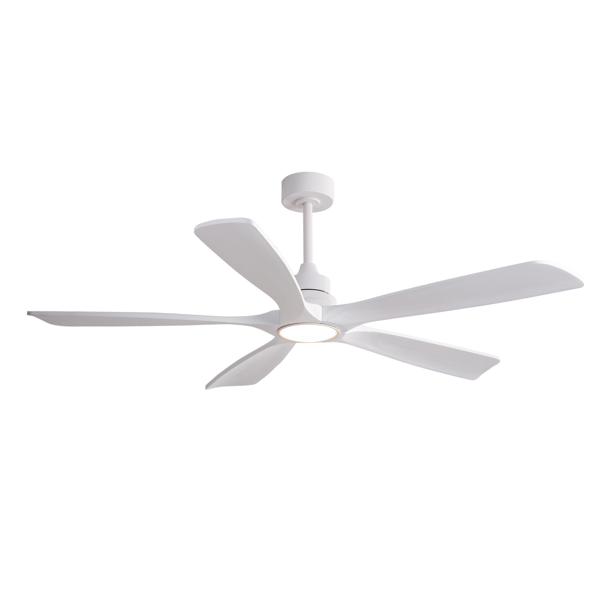 Deckenventilator 105 Cm Aus Metall Und Holz, Weiß, Mit Led – Meubliv
