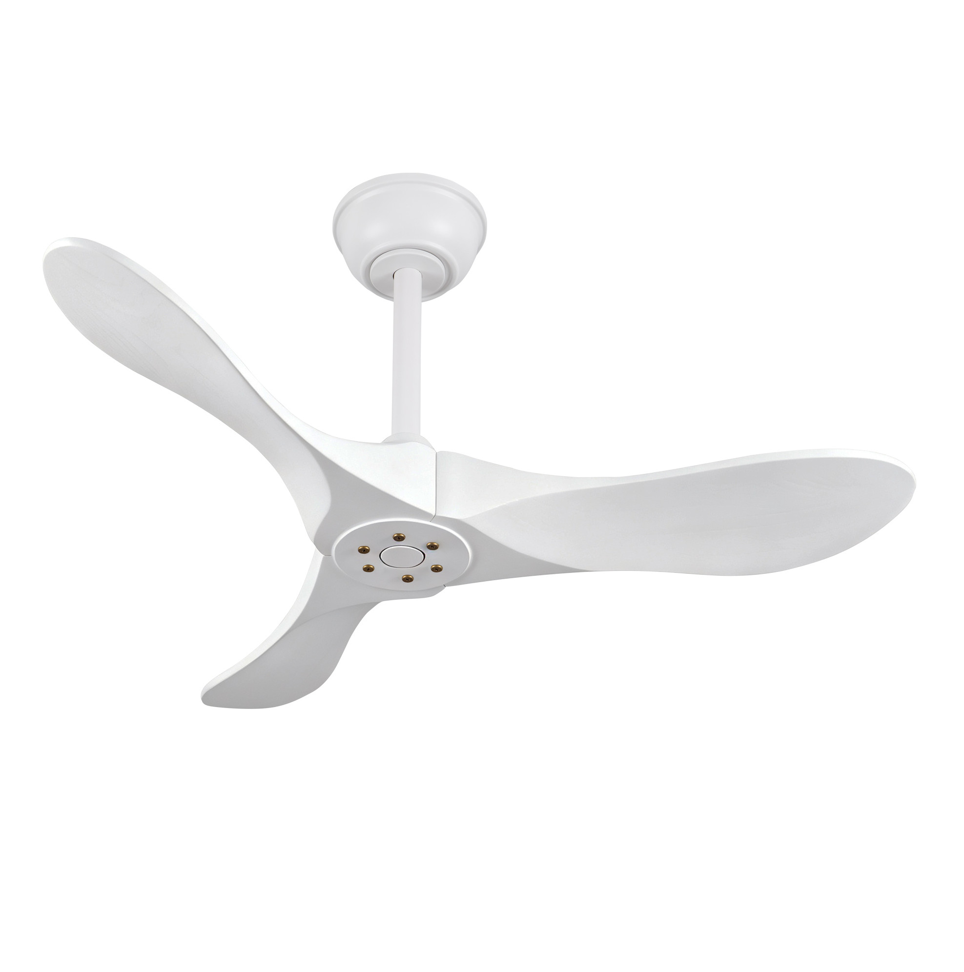 Deckenventilator 90x90x26 Cm Aus Holz Und Eisen, Weiß, Ohne Licht – Meubliv