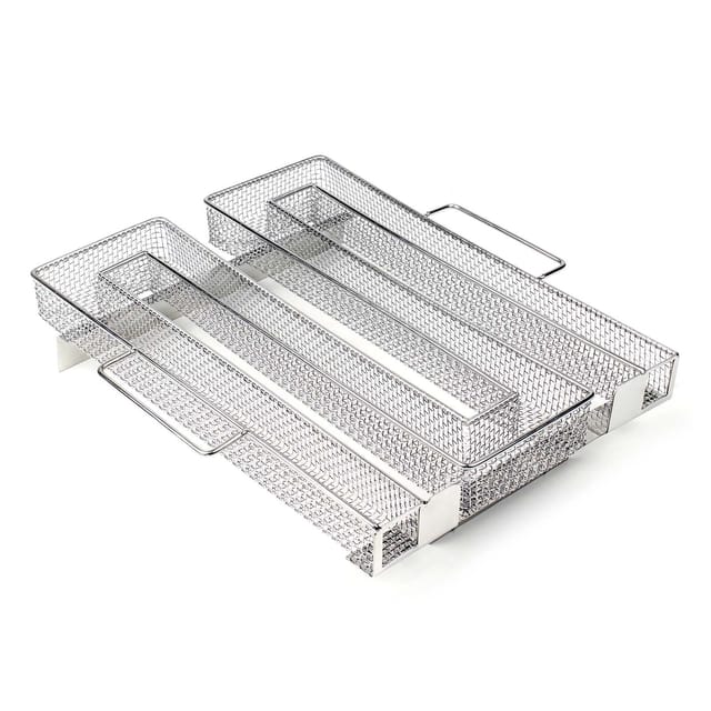 Wiltec - bbq Sparbrand 22,5x22,5x5cm Kaltrauchgenerator aus Edelstahl Brennzeit bis zu 8 h, Kaltraucherzeuger zum Kalträuchern Smoker