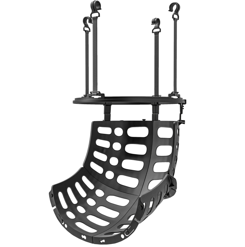 360° Drehbarer Basketball-rebounder, Schwarzer Kunststoff, 35,6 X 35,6 X 75,5 Cm