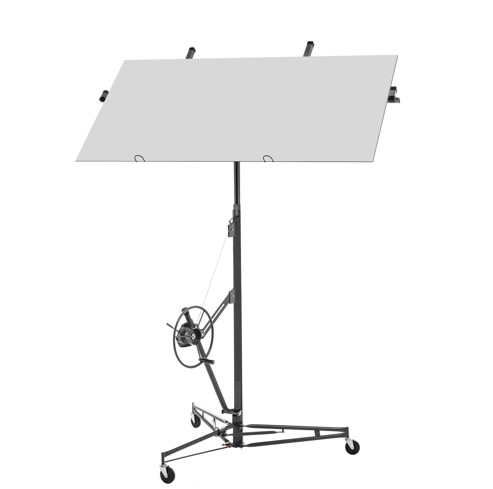Klappbarer Trockenbauplattenheber 68 Kg 180-470 Cm, Neigung 60°, Grau