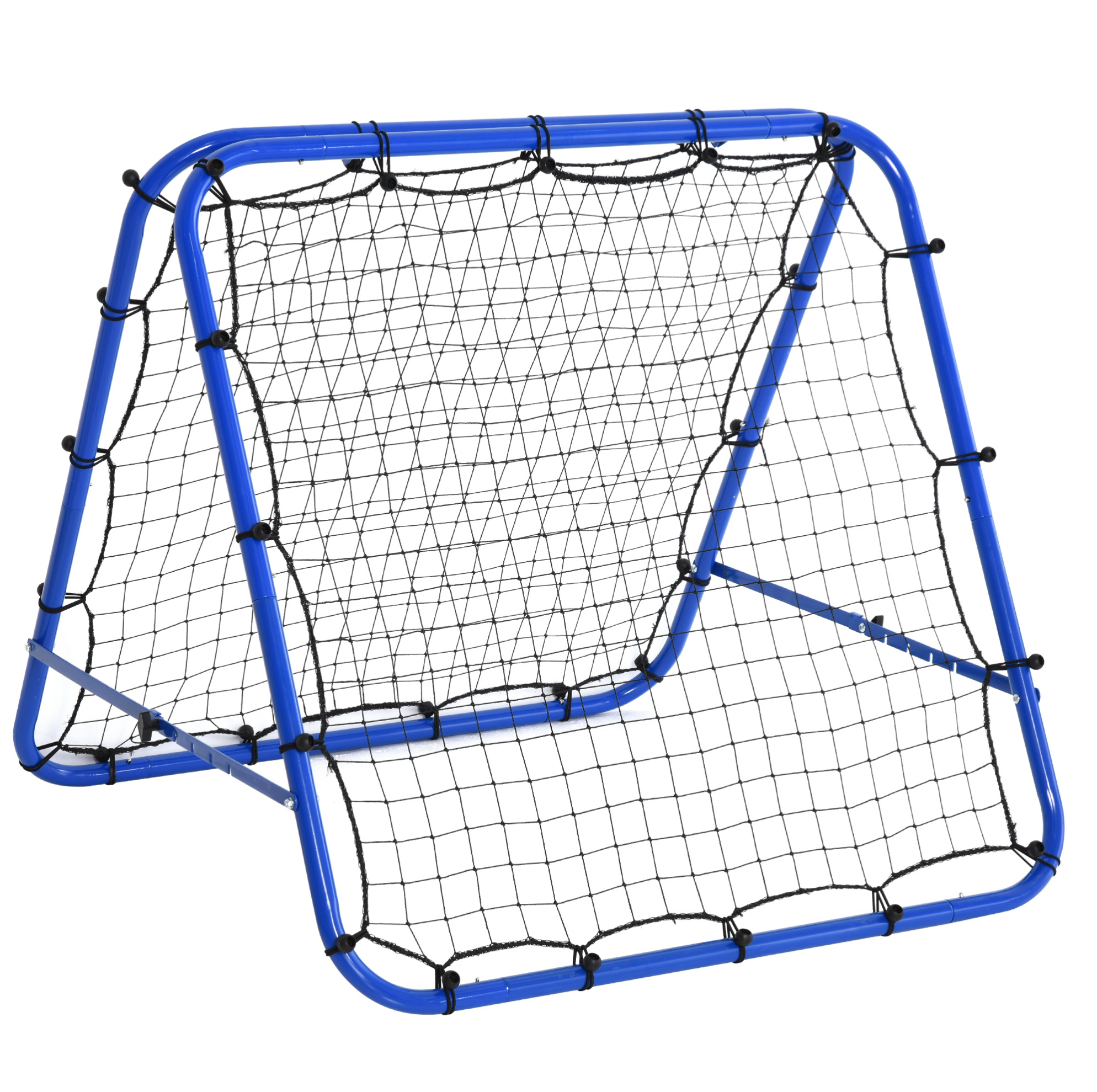 Verstellbares 5-stufiges Fußball-reboundnetz Aus Stahl, Blau, 100 X 95 X 90 Cm