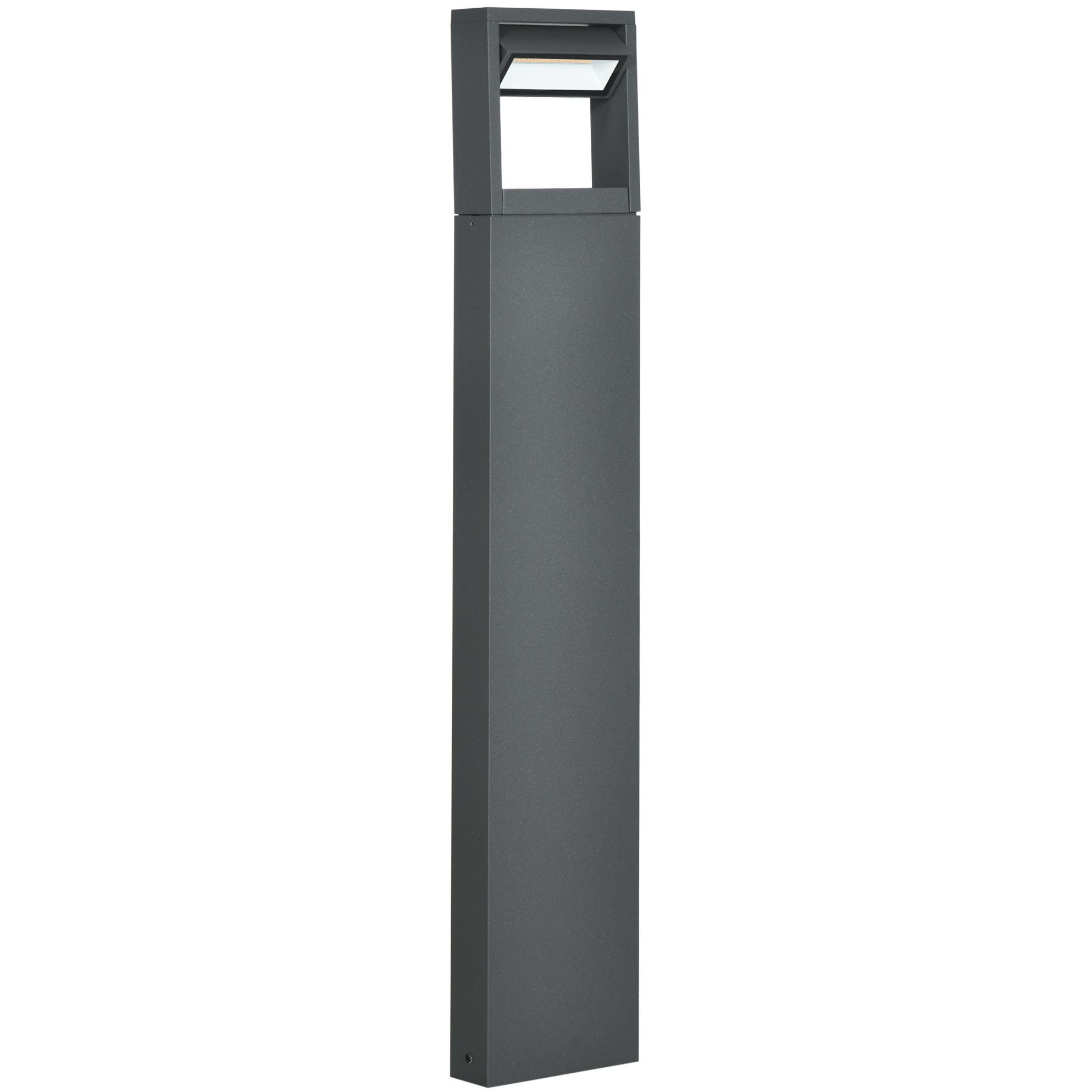 8w Led-gartenleuchte 3000k Ip65 Aus Dunkelgrauem Aluminium