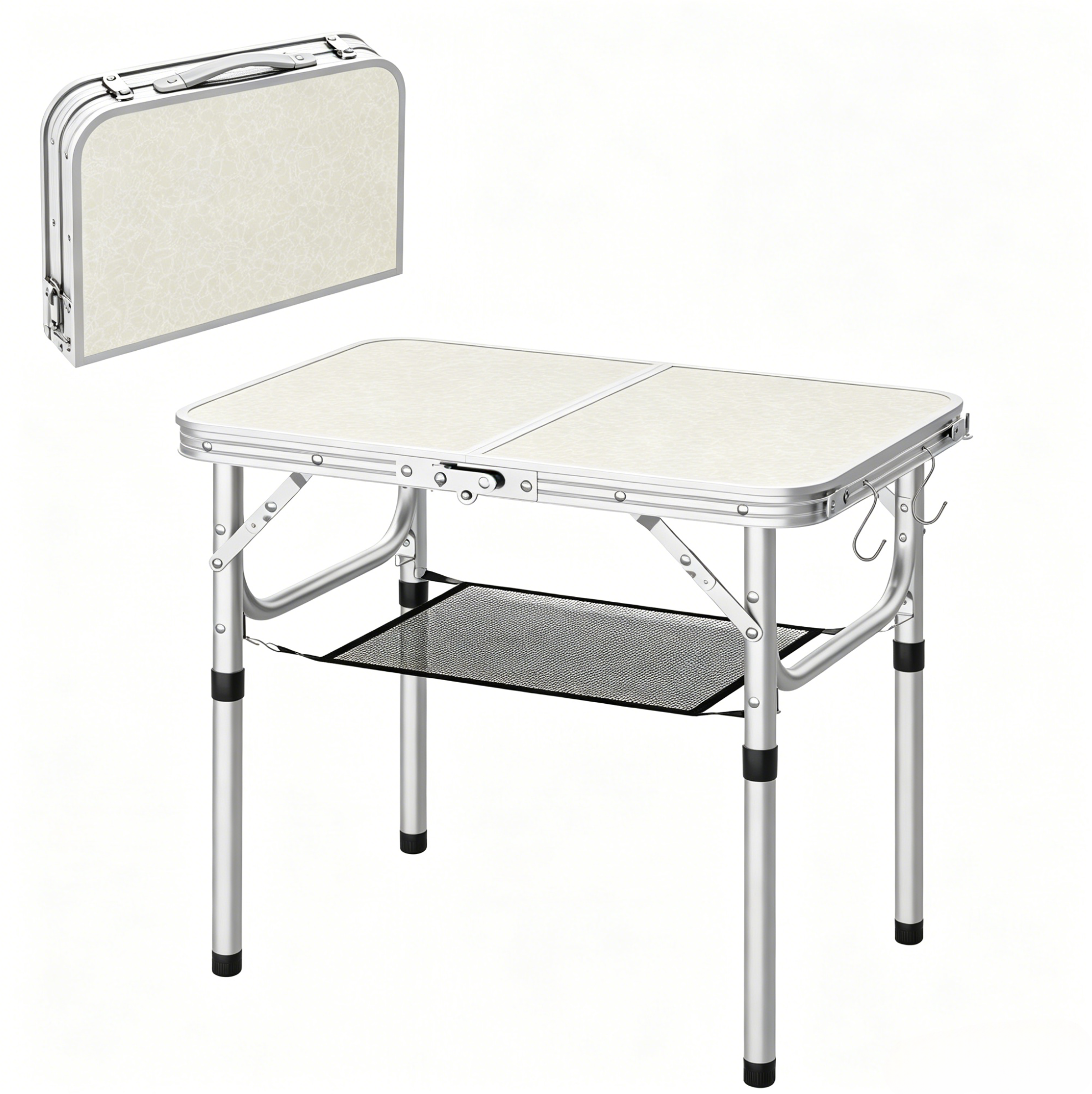 Höhenverstellbarer Klappbarer Outdoortisch Aus Mdf Und Aluminium Modenuit