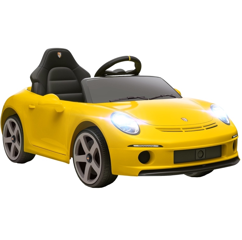 Elektrisches Kinderauto Ruf Gt, 2 X 12v Motoren, Fernbedienung, Gelb