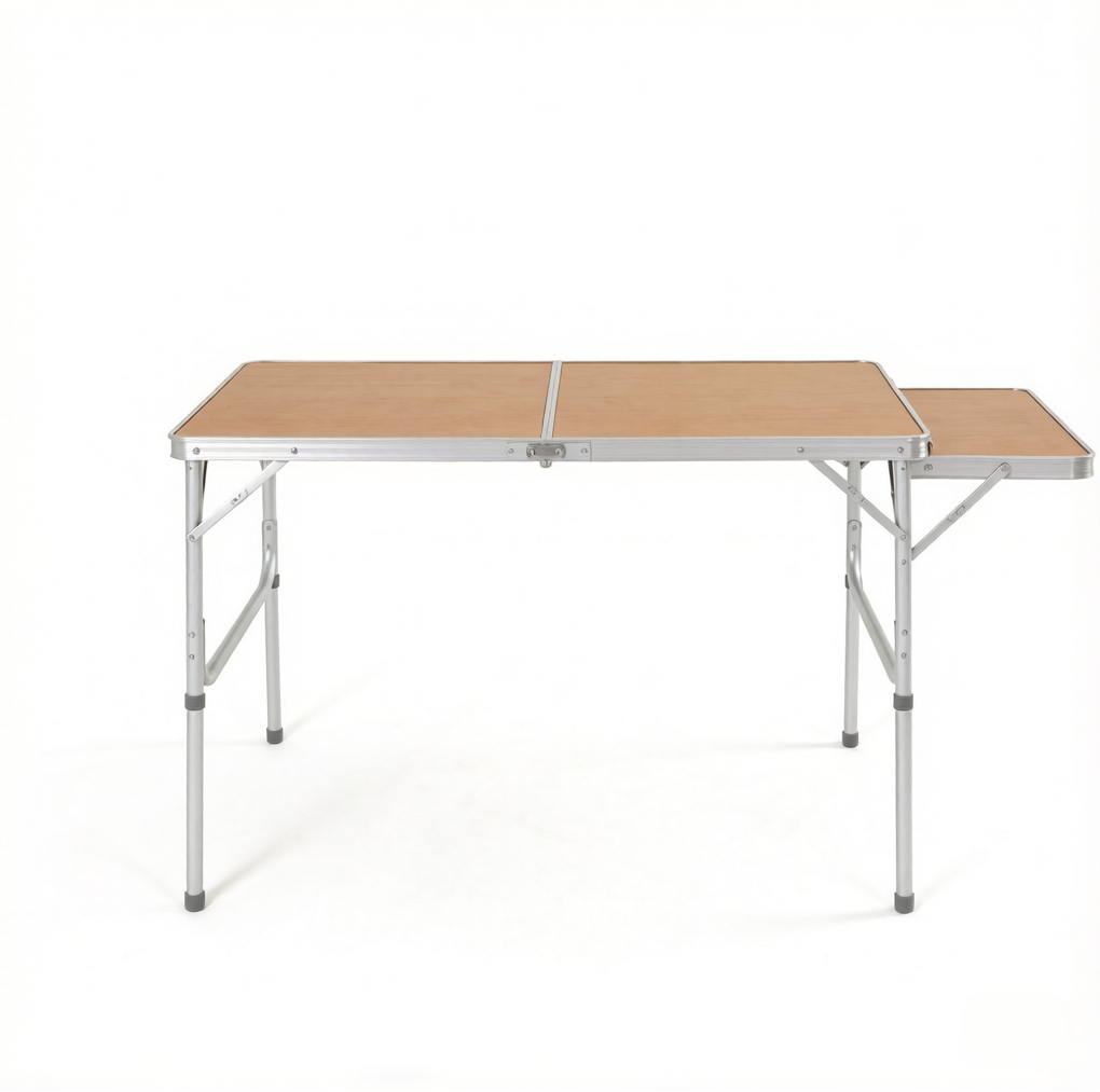 Tragbarer Klappbarer Mehrzwecktisch, Höhenverstellbar, Aus Aluminium Und Mdf