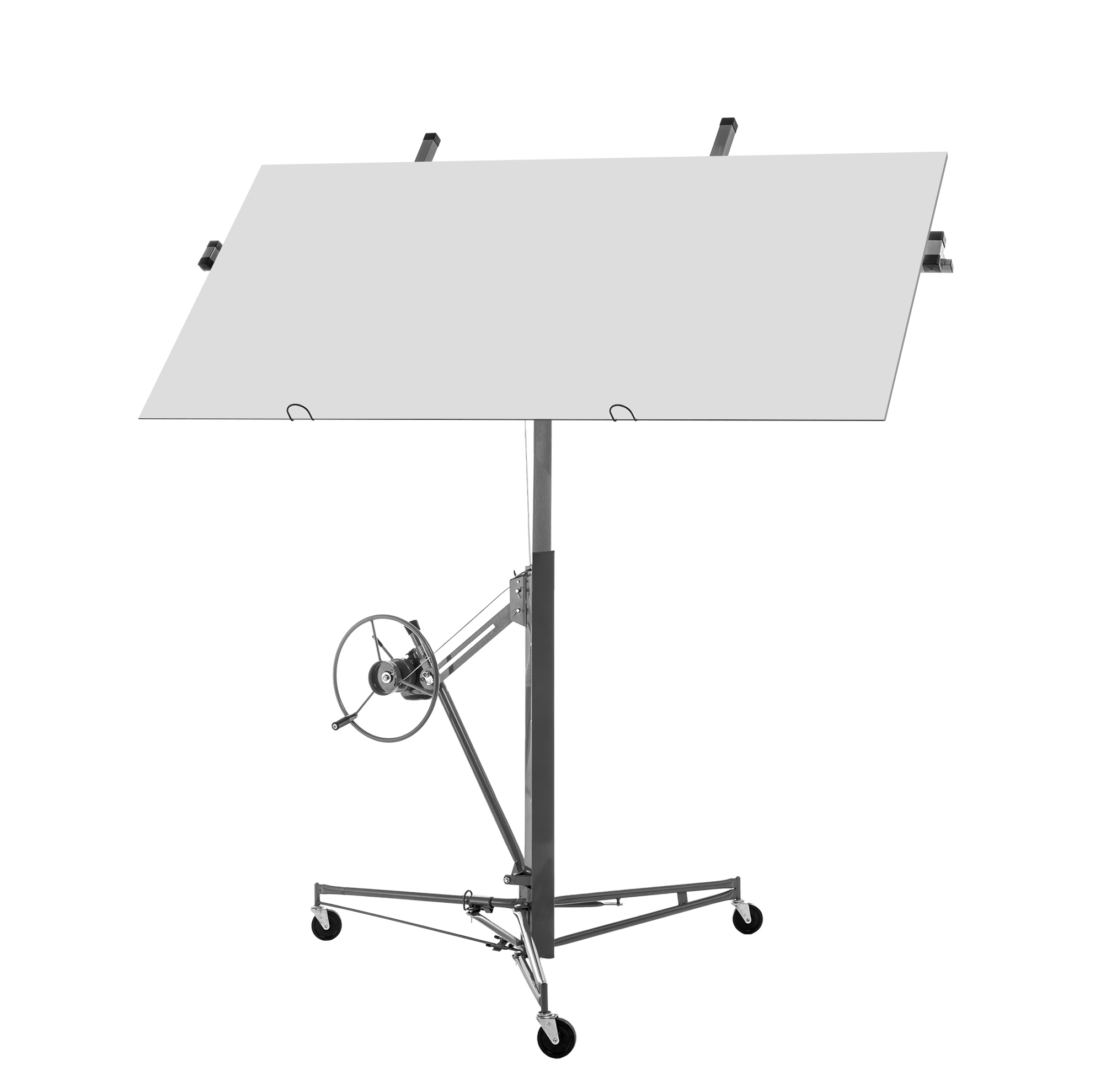 Trockenbauplattenheber Aus Stahl Grau Modenuit, Tragkraft 68 Kg, Neigung 60°