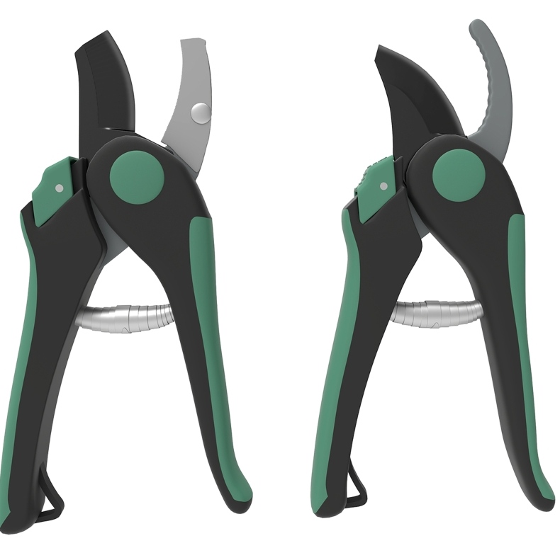 2-teiliges Gartenscheren-set Aus Metall, Grün Und Schwarz