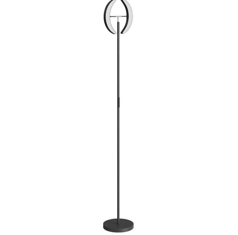 Schwarze Rgb-led-stehlampe Dimmbar Mit Drehbaren Leuchtenköpfen