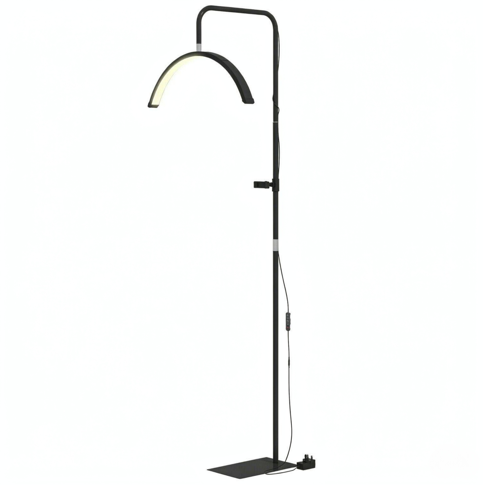 Led-halbmond-stehleuchte 36 W Dimmbar, 7 Farbtemperaturen, Schwarz