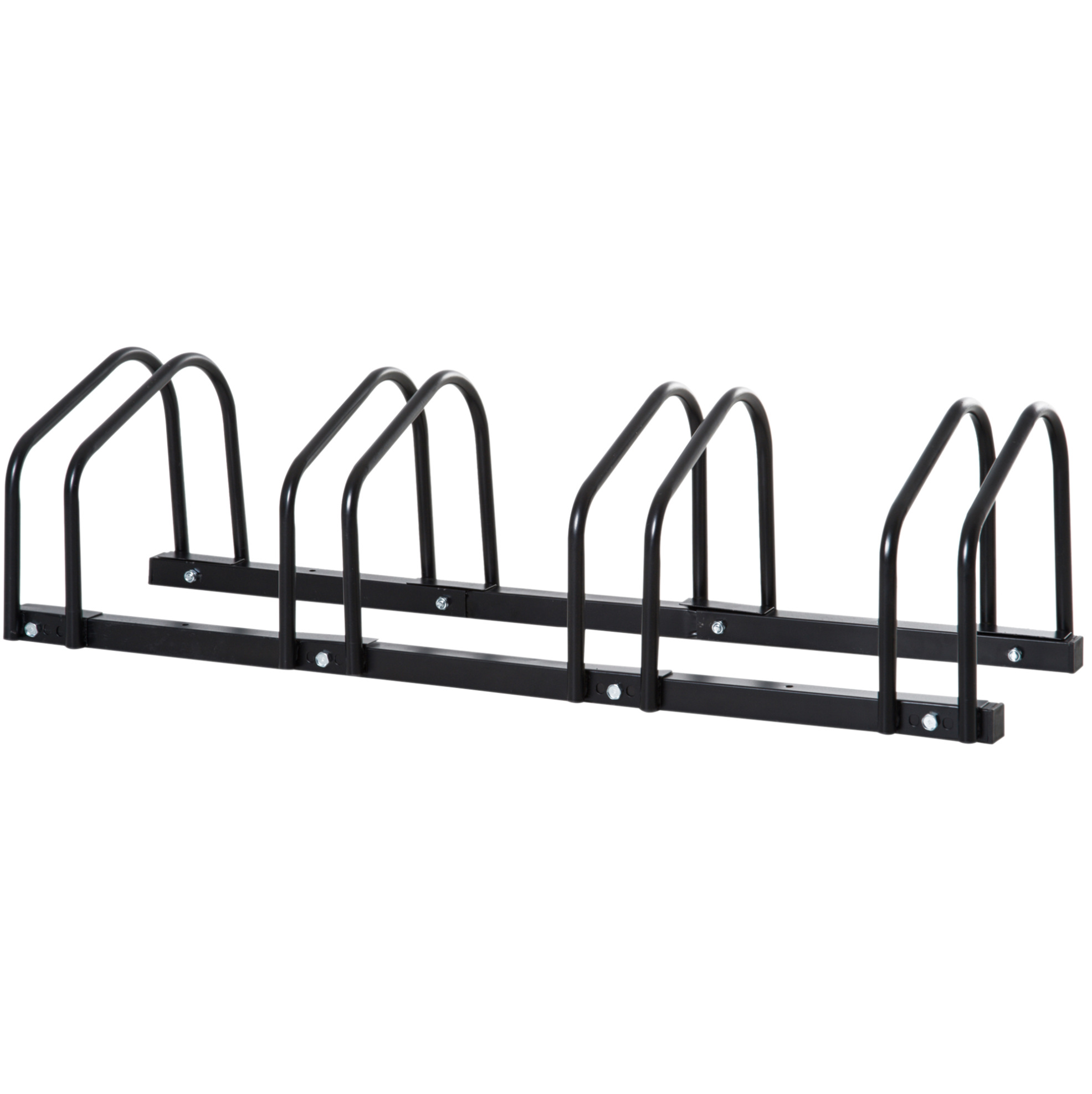 Schwarzer Stahl-fahrradständer Für Boden- Und Wandmontage 110 X 33 X 27 Cm