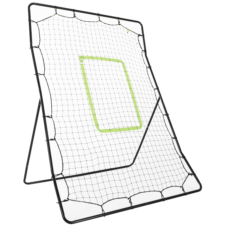 Baseball-rückprallnetz Mit Metallrahmen, Schwarz, 174 X 123 X 90 Cm
