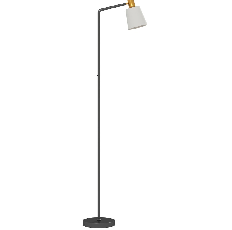 Led-stehlampe Für Wohnzimmer, Schwarz, 350° Schwenkbarer Kopf, 3000k/4000k/6500k, 148 Cm