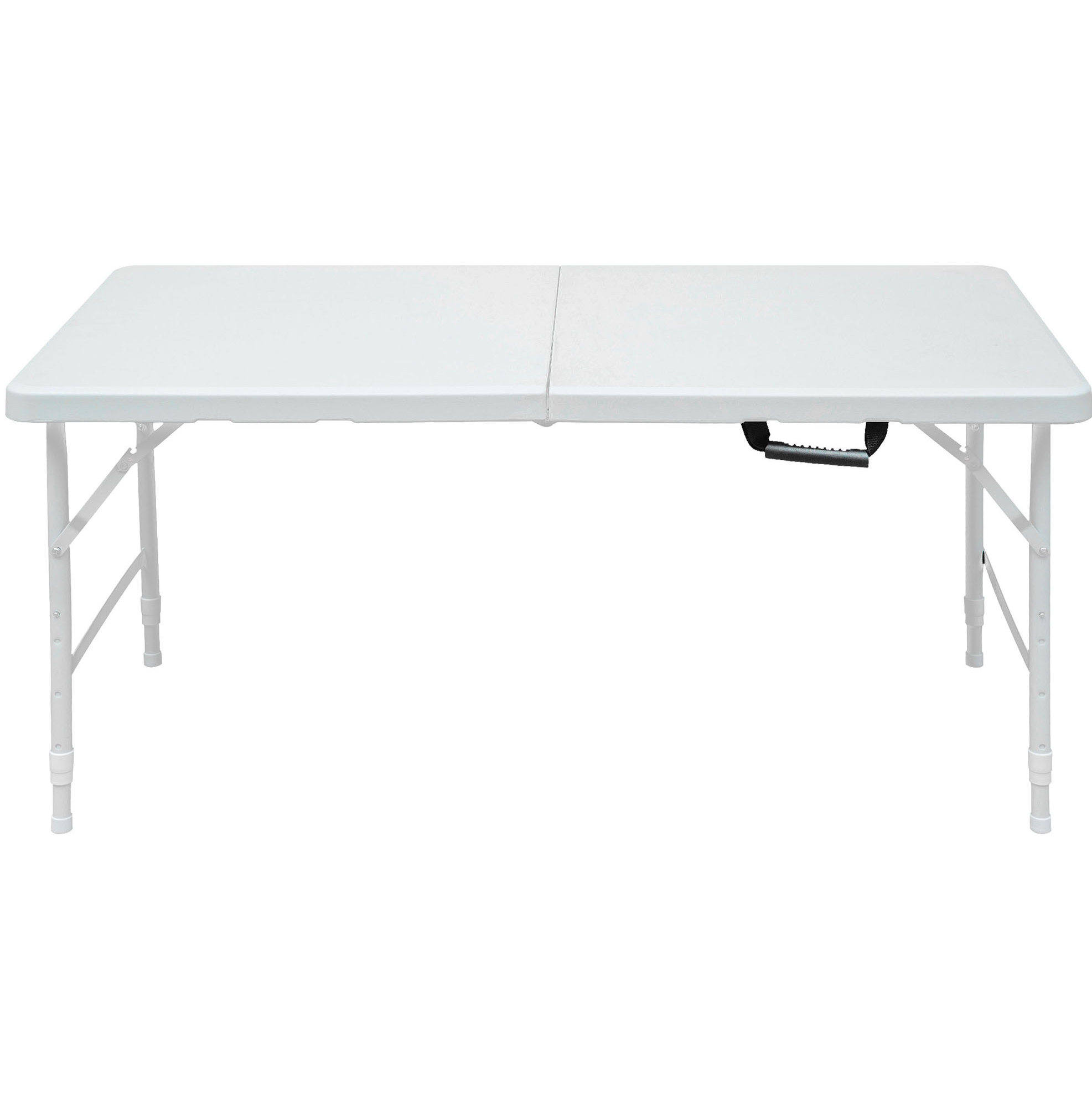 Höhenverstellbarer Klapptisch 124,97 Cm, Weiß, Für Drinnen Und Draußen
