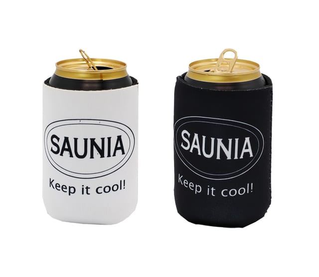 Nikkarien Sauna Dosenkühler Hülle Aus Neopren In Schwarz Und Weiß 2er Set