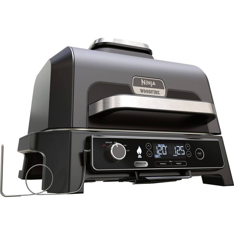 [gebraucht] B-ware Ninja Woodfire Pro Xl Elektrogrill Schwarz Edelstahl 1700w Mit Thermometer