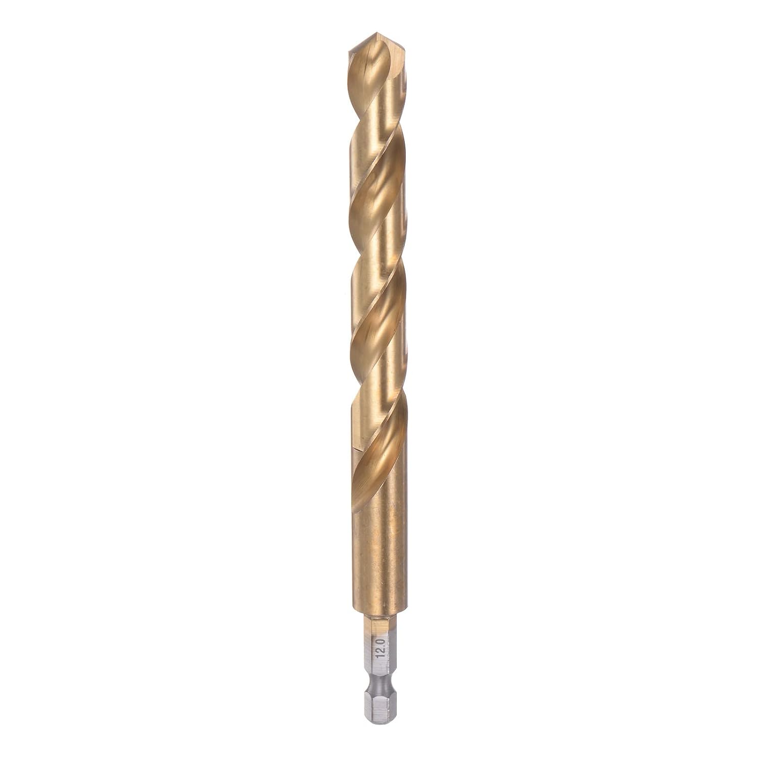 12-mm-sechskantschaftbohrer, Spiralbohrer Aus Hochgeschwindigkeitsstahl, Geeignet Für Holz, Edelstahl Und Metall.