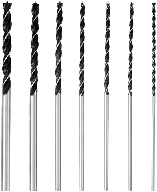 Langes Holzbearbeitungsbohrer-set – 4–5–6–7–8–10–12 Mm X 300 Mm – Lange Schablonenbohrer – Hartholz/weichholz/sperrholz