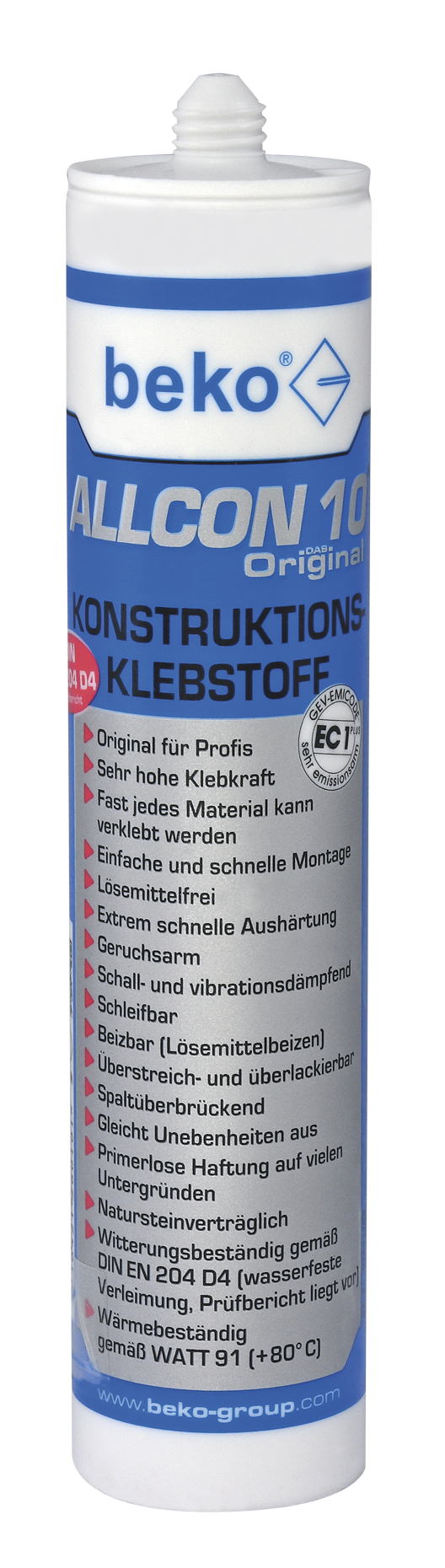 Beko - Allcon 10 Konstruktionsklebstoff beige