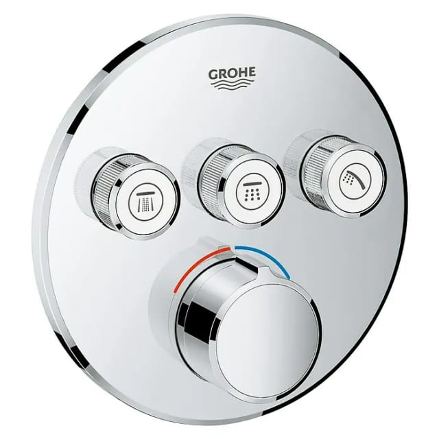 SmartControl Unterputzmischer, drei Absperrventile, runde - Grohe