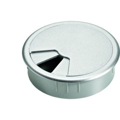 Hettich - Kabeldurchführung Kunststoff Chrom matt Chrom Optik Einlass-Ø 60 mm