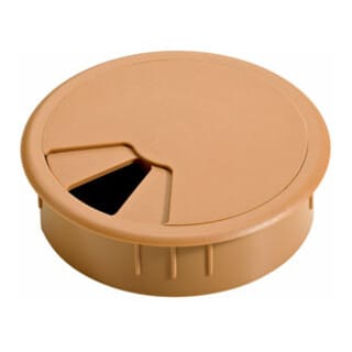 Kabeldurchlass Kunststoff, ø 60 mm Buche optik