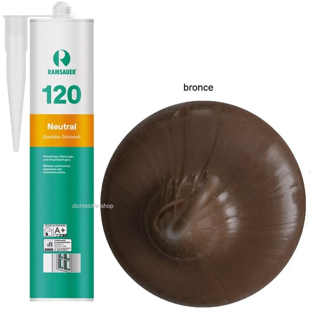 Ramsauer ® - Ramsauer 120 Neutral Fenster Silikon Fugen Dichtstoff 310ml Kartusche bronce