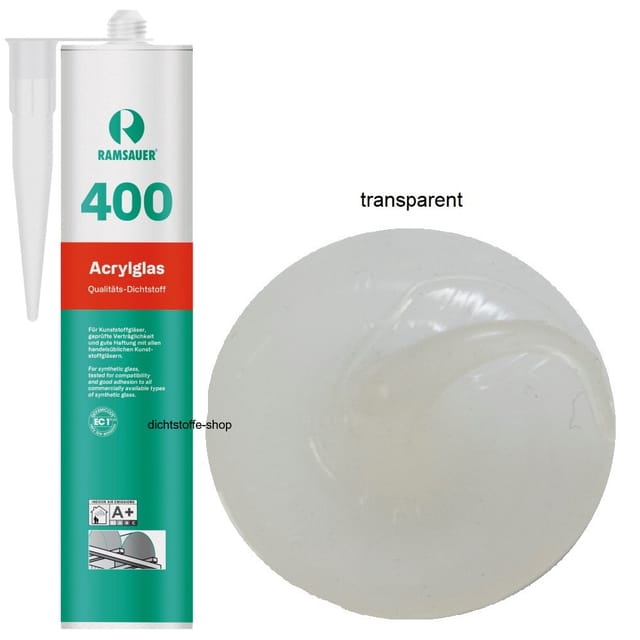 Ramsauer ® - Ramsauer 400 Acrylglas Silikon Fugen Dichtstoff 310ml Kartusche transparent