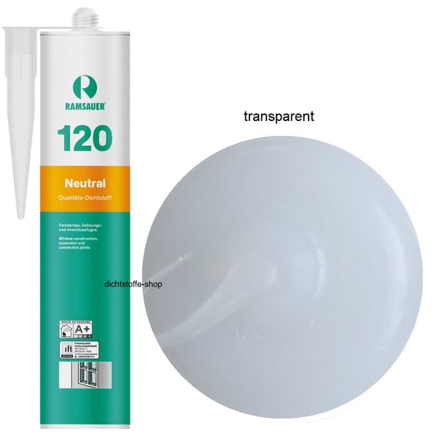 Ramsauer ® - Ramsauer 120 Neutral Fenster Silikon Fugen Dichtstoff 310ml Kartusche transparent