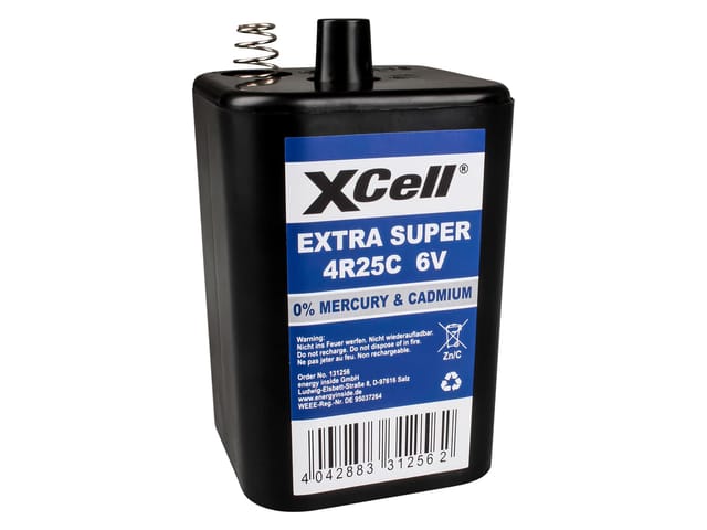 Xcell - 6V-Block-Batterie Zink-Kohle, 4R25, 9500 mAh, 1 Stück