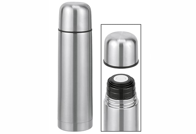 Isolierflasche doppelwandig 1 l Edelstahl